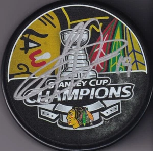 BECKETT JONATHAN TOEWS SIGNED CHICAGO BLACKHAWKS 2013 STANLEY CUP CHAMPS PUCK 63 - Picture 1 of 2