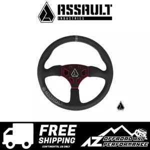 Volante de cuero Assault Industries 350R - universal (placa de color rojo) - Imagen 1 de 3