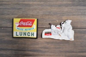 Vintage Coca Cola Magnet Lot Kitchen Locker Metal Door Plastic Rubber - Picture 1 of 10