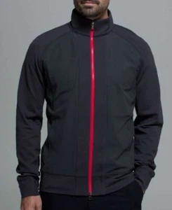 Lululemon Tactic black gray Warpstreme full Zip Performance TRACK JACKET men XL - Imagen 1 de 7