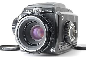 Late[MINT] Zenza Bronica S2 Black Film Camera Nikkor-P 75mm f2.8 Lens From JAPAN