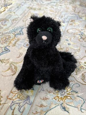 GANZ Webkinz Black Cat Bean Bag Plush Stuffed Animal Toy 8” HM135 No Codes - Image 1 of 4