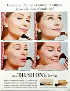 Revlon Makeup Make Up Anzeige Vintage 1964 Original Rouge Kompakt Werbung  - Bild 1 von 1