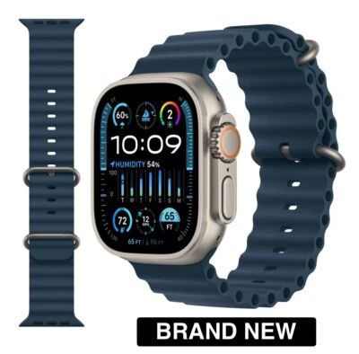 Genuine Apple Watch Ultra Strap BLUE OCEAN BAND STRAP 49mm 46mm 45mm 44mm NEW