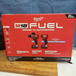 NEW Milwaukee Tool 3696-22 Combo Kit, Hammer Drill, Impact Driver NEW - Picture 1 of 4
