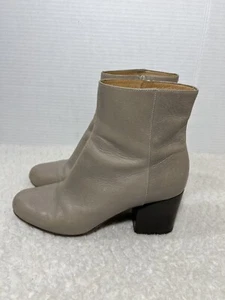 Maison Martin Margiela Women 37.5 US 7 Zip Boots Booties Low Ankle Gray Leather - Picture 1 of 14
