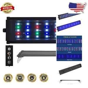 Dimmable Full Spectrum LED Aquarium Light 30 In with Touch Control & Auto Timer - Picture 1 of 10