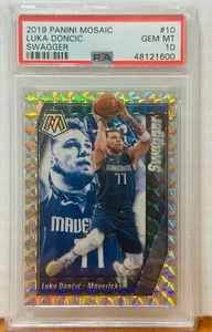 2019 Panini Mosaic Luka Doncic Swagger PSA Gem MT 10 Dallas Mavericks - Picture 1 of 2