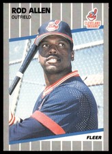 1989 Fleer Rod Allen Cleveland Indians #397 SEE PICS/DESC MAY BE WRONG