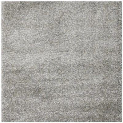SAFAVIEH Santa Monica Shag Einara 2 英寸厚小地毯,6 英尺 7 x 6 英尺 7 银色 — 第 1/4 张图片