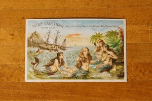 Antique Victorian Trade Card Advertising Ayer's Hair Vigor - Picture 1 of 3