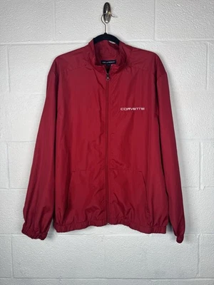 Corvette Jacket Red Port Authority Men’s Large Windbreaker Zip Up Embroidered - Image 1 of 4