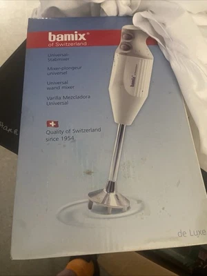 Batidora de mano Bamix Deluxe 240V 160W blanca nueva en caja A3 Foto 1 de 4