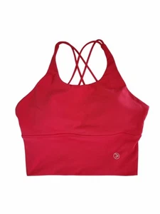 Reggiseno sportivo Savvi Ina allenamento palestra donna piccolo colore rosso/rosa scala schiena - Foto 1 di 3