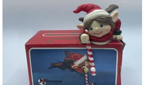 Regal Elfe Weihnachten Around World Strumpfhalter Aufhänger Zuckerstange mit Box - Bild 1 von 8