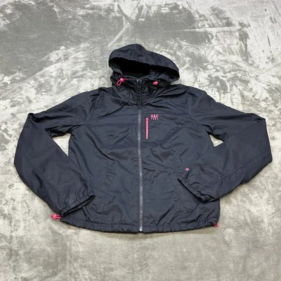 Abercrombie & Fitch Chaqueta Mujer Pequeña Cortavientos Malla Forrada Polar Cuello Cremallera Foto 1 de 4