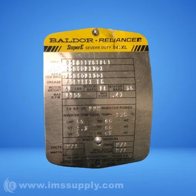 Baldor ECP83584T-4 Severe Duty Motor FNFP - Image 1 of 4