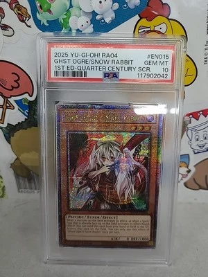2025 YU-GI-Oh! RA04-Quarter Century #EN015 Ghost Ogre & Snow Rabbit PSA 10 Gem - Image 1 of 2