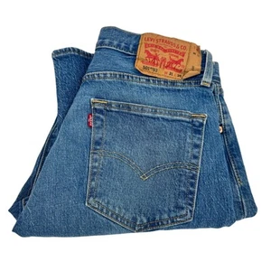 Levi's 501 '93 Jeans Mens 31x30 (31x29 ACTUAL) Button Fly Distressed Blue Denim - Picture 1 of 11
