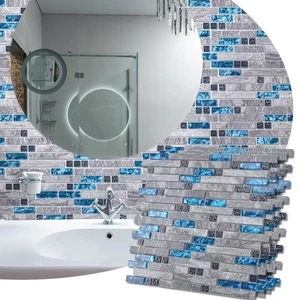 Art3d 12""x12"" Glas-N-Natur Marmor Mosaikfliese für Badezimmer Küche Backsplash - Bild 1 von 15