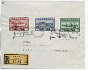 1937 Österreich  Schönbrunn DDSG Schiffahrt Erstfahrt "Maria Anna" Wien - Linz - Foto 1 di 1