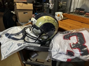TODD GURLEY ST.LOUIS RAMS LOT PSA SIGNIERT FULL SIZE HELM PLUS 2 TRIKOTS BONIS - Bild 1 von 8