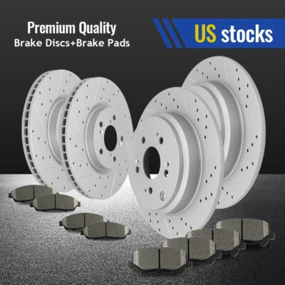 Передний и задний дисковые диски + керамические тормозные колодки для Honda Pilot Acura MDX ZDX - Изображение 1 из 4