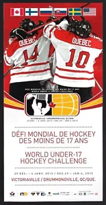 RARE VERSION 2013 World Under-17 Hockey Challenge BILINGUAL Hockey Schedule !!! - Picture 1 of 3