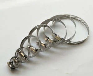 34 Pcs (8-44mm) Stainless Steel Drive Hose Clamps Worm Clips[M3] - Picture 1 of 4