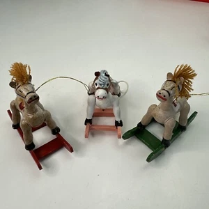 Ornementation de Noël cheval à bascule lot de 3 - Photo 1 sur 10