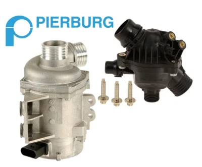 Pierburg Electric Engine Water Pump & Coolant Thermostat & 3-Bolt Kit For BMW - Image 1 of 4