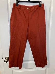 Tommy Bahama Stretch Size 6 Women's Red Cotton Capri Pants EUC - Picture 1 of 11