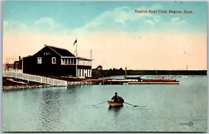 Postcard Regina Saskatchewan c1910s Regina Boat Club Wascana Lake by Valentines - Picture 1 of 2