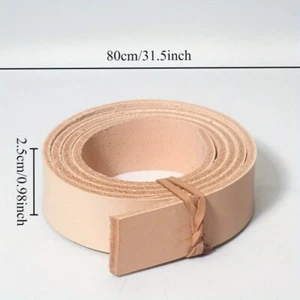 Striscia spessa in vera pelle bovina 80 cm accessori per cintura tracolla borsa tracolla - Foto 1 di 17