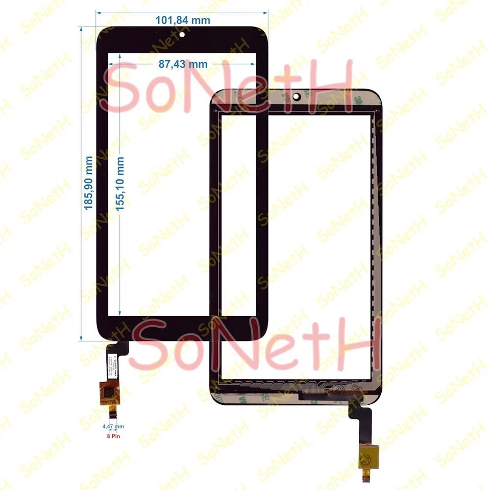 TOUCH SCREEN ALCATEL ONE TOUCH I216X PIXI 7 3G 7,0" NERO - Immagine 1 di 1