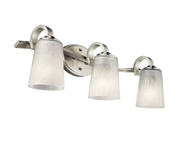 Kichler Lighting 3-Light Oxby Brushed Nickel Bathroom Vanity Light - Image 1 of 4