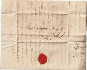 1828 LONDON BOXED LATE FEE PMK LETTER A YEATS NORTHAMPTON >SIMPSON & FREAR DERBY - Picture 1 of 4