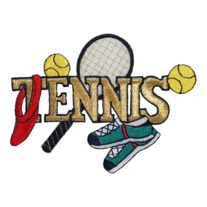 ID 1451 Tennis Craft Display Patch Racquet Ball Shoe Embroidered IronOn Applique - Picture 1 of 3