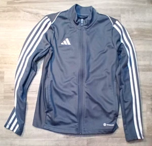Adidas Track Top Jacket Gray/white Size 11-12Y/152 youth B15-C1412 - Picture 1 of 3