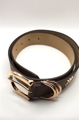 Женский пояс-хранитель с несколькими D-образными кольцами Steve Madden с золотой фурнитурой — коньяк S–32 дюйма - Изображение 1 из 4