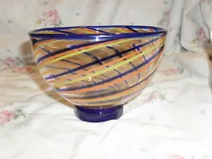 Nigel Schroders signiert 2004 Neuseeland mundgeblasene dekorative Glasschale - Bild 1 von 4