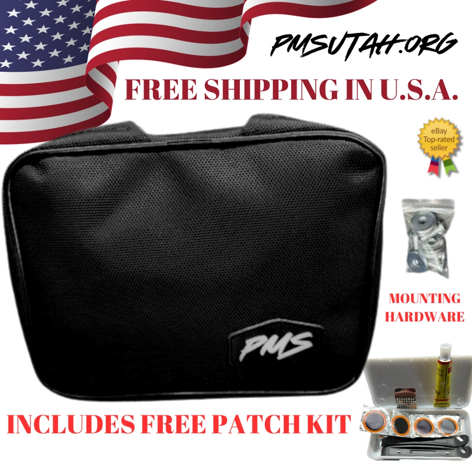 Bolsa de herramientas de motocicleta paquete de montaje de guardabarros kit de parche de tubo de neumático almacenamiento de reparación de neumáticos Foto 1 de 4