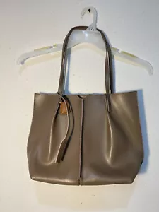 Bolso de Mano Grande de Cuero Genuino BAGINNING Marrón Suave - Imagen 1 de 13