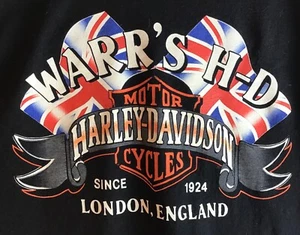 Vintage Harley Davidson Men's L Shirt 1996 Warr's London England Styled in USA - Picture 1 of 4