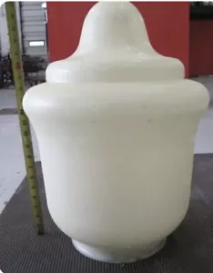 Vintage Single Municipal Street Light Pole Globe 20” Tall 16” Diameter - Picture 1 of 2