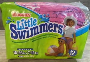 Vintage Y2K (2000) Huggies Little Swimmers Baby Schwimmwindeln Gr. S/P alt/neu - versiegelt - Bild 1 von 7