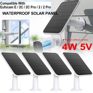 1-4Pcs 5V Solar Panel Charger for Eufy Eufycam Cam E/2C/E/2 Pro Security Camera - Picture 1 of 17