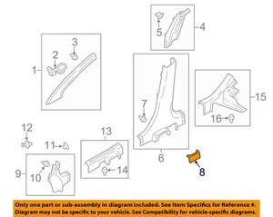 MITSUBISHI OEM 14-24 Mirage G4 Interior Trim-Lwr Ctr Plr Trim Cover 7211A287XA - Picture 1 of 1