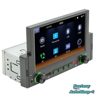 Radio de coche para Apple Carplay Android Auto Single Din estéreo audio Bluetooth USB Foto 1 de 4