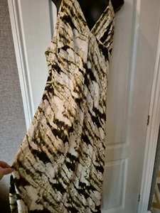 NEW Khaki Green Tie Dye Maxi Dress Size 18 - Picture 1 of 10